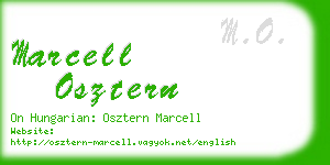 marcell osztern business card